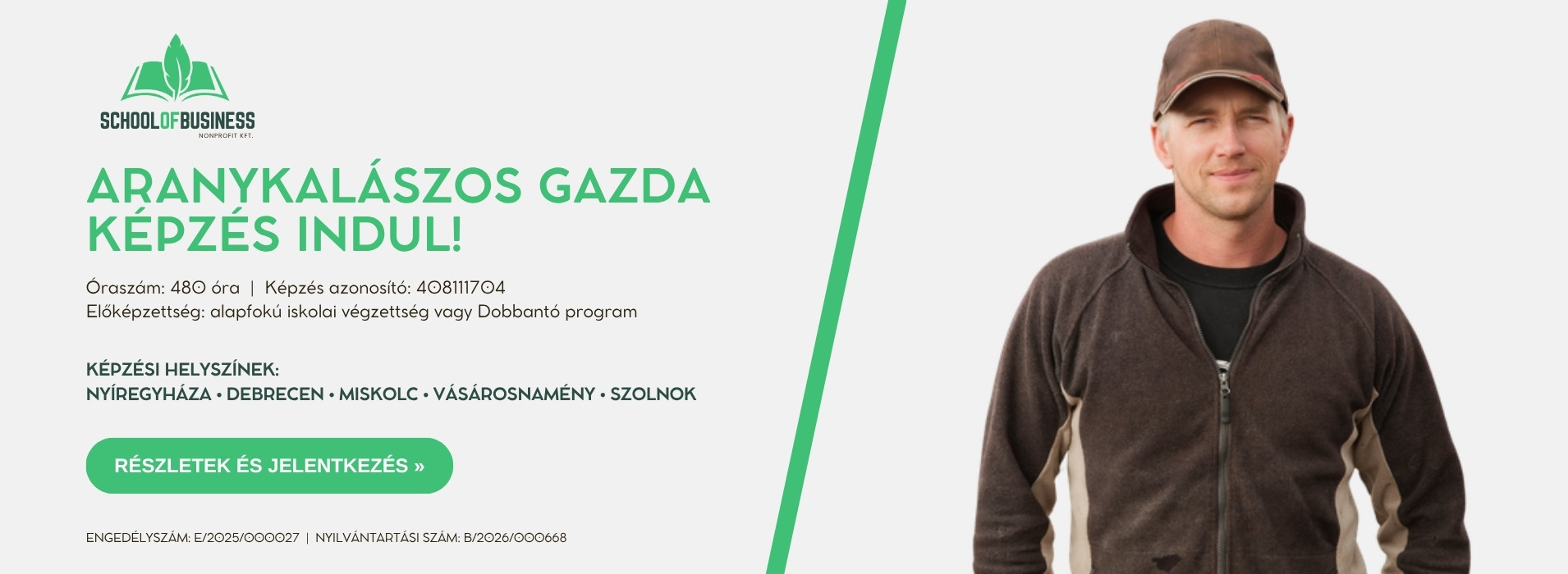 Aranykalászos gazda képzés indul – School of Business